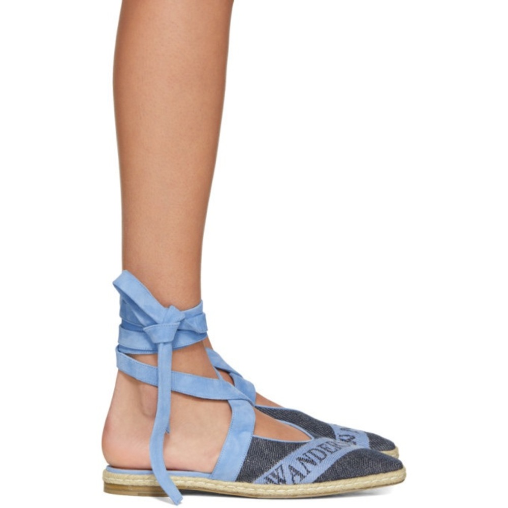 JW Anderson navy denim Lace-Up Espadrilles